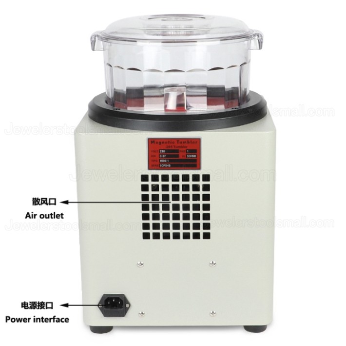 Jewelry Magnetic Polishing Tumbler Digital Display Jewelry Polisher Finisher Finishing  Machine